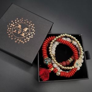 Multilayer Natural Stone Charm Tassel